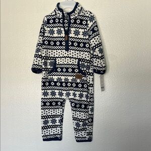 NWT Carter's Cozy Snowflake Patterned Onesie sz 12 M